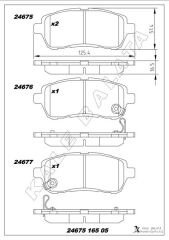 KALE 24675 165 05 ANS KD13 ÖN BALATA FIESTA VI 1.4-1.4TDCİ 1.6 TDCI 08 >SWIFT 10 > JUSTY 07 > MAZDA II 07 > SIRION 08 >