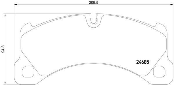 VALEO 671280 DİSK FREN BALATASI ÖN PORSCHE CAYENNE 3.0/3.6/4.5/4.8/3.0D/4.2D 03/06> TOUAREG 4.2/3.0D 01/11>