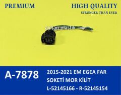 AYHAN A7878 FAR SOKETİ MOR KİLİT EM FIAT EGEA 2015-2021