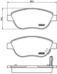 BREMBO P59052 ÖN BALATA CORSA D BÜYÜK TİP 1.3 CDTI 07/06 > FIAT 500L 12> 0.9T 1.4 1.3D MTJ 1.6D MTJ