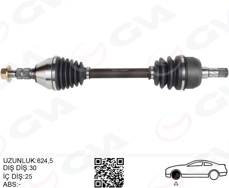 GVA 4491217 KOMPLE AKS ÖN SOL OPEL INSIGNIA 1.6 T A16LET M-T 08-