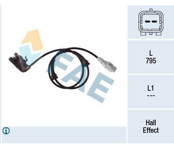 FAE 78405 ABS DEVİR SENSÖRÜ ARKA PEUGEOT P307 03>12 CITROEN C4 04>11