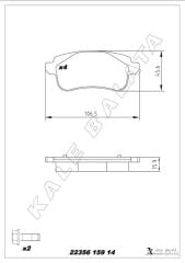 KALE 22356 159 14 ANS KD13 ARKA BALATA RENAULT MEGANE IV 15> ESPACE V 15> MEGANE IV GRANDTOUR 16> TALISMAN 15> NISSAN JUKE 19>