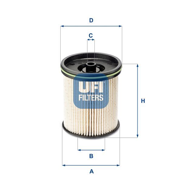 UFI 2612200 YAKİT FİLTRESİ ASTRA K 1.6 CDTİ 15 > B16DTE-B16DTH-B16DTI