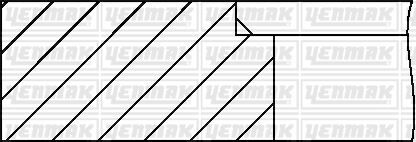 YENMAK 91-09395-060 MOTOR SEGMANI YAĞ SEG.KROMLU TMPR 1.6 86.40 ÇAP 060
