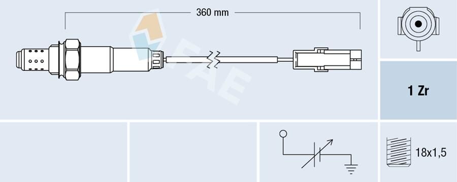 FAE 77101 OKSİJEN SENSÖRÜ OPEL ASTRA F-CORSA B-TIGRA-VECTRA A-B- 1.4-1.6-ACCENT 1.3İ-1.5 İ 12V