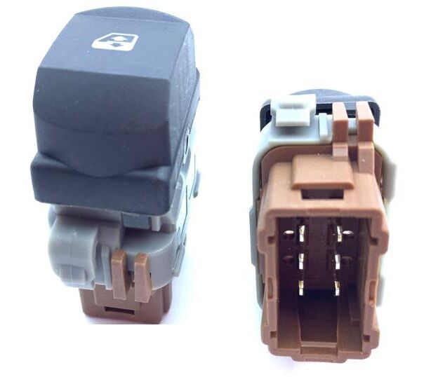 HELLUX PRA.700062 CAM KALDIRMA ANAHTARI MEGANE II ÖN SAG 6 PİN TEKLİ GRİ KAHVE