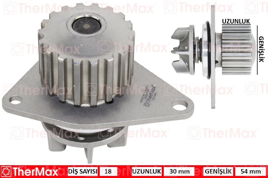 THERMAX T01.228 DEVIRDAIM SU POMPASI PEUGEOT P206-P207-P307 CITROEN C2-C3-C4 1.4 16V KFU-ET3J4 18DIS