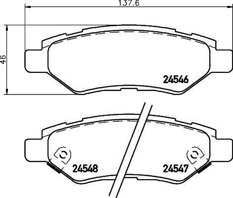 VALEO 671562 ARKA DİSK FREN BALATASI CADILLAC CTS 2.8/3.0/3.6 01/08> CHEVROLET CAMARO 3.6 09/09 - 12/15