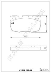 KALE 21519 180 04 ANS KD13 BALATA ÖN DEFENDER 110-2.5 90 TDİ 90-95