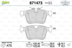 VALEO 671473 FREN BALATASI ARKA LAND ROVER DISCOVERY L550 RANGE ROVER L538 L551 L560 . VOLVO S90 16> V90 V60 XC60 XC90 14>
