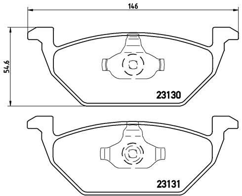 BREMBO P85041 ÖN BALATA GOLF IV BORA 97-6.05 POLO 99 > OCTAVIA 97 >LEON TOLEDO 99-06 IBIZA 02 > AUDI 0986TB2040