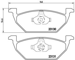 BREMBO P85041 ÖN BALATA GOLF IV BORA 97-6.05 POLO 99 > OCTAVIA 97 >LEON TOLEDO 99-06 IBIZA 02 > AUDI 0986TB2040