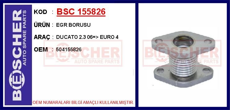 BSC 155826 EGR BORUSU DUCATO 2.3 06 > EURO 4