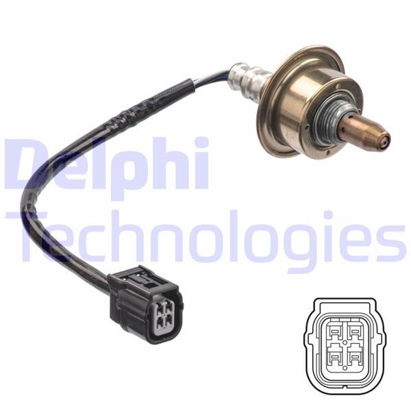 DELPHI ES21178-12B1 OKSİJEN SENSÖRÜ HONDA ACCORD 2.0L R20A3 CU1 kasa 08-15 / CIVIC 1.6L R16A2 FD kasa 06-> 1.8L R18A VTEC FD FK kasa 06-12 / CR-V R20 RE kasa 07-12 - ÜST