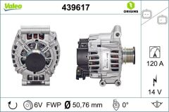 VALEO 439617 ALTERNATÖR ŞARJ DİNAMOSU KOMPLE 120amp GRANDLAND-P207-P208-P308-P508-P3008-P5008-PARTNER TEPEE-B ERLINGO-C3-C4-C5-DS3-DS4 1.6 VTI-THP MİNİ COOPER 06 > 6 KANAL