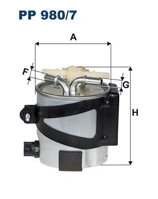 FILTRON PP980.7 YAKIT FİLTRESİ RENAULT MEGANE II 02> SCENIC II 03> 1.5dCi 2.0dCi