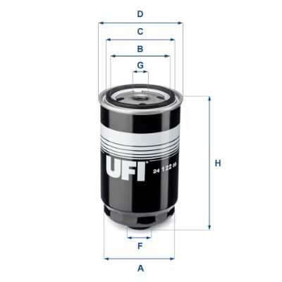 UFI 2412200 YAKIT FİLTRESİ HYUNDAI ACCENT BLUE 1.6L D4FB CRDİ 10-17 / İX35 2.0L D4HA 10-15 / KIA CEED 1.6L D4FB 07-12 / CERATO 1.6L D4FB 06-09 / RIO 1.4L D4FC 10-17 / SPORTAGE 2.0L D4HA 10-15