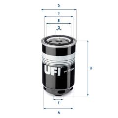 UFI 2412200 YAKIT FİLTRESİ HYUNDAI ACCENT BLUE 1.6L D4FB CRDİ 10-17 / İX35 2.0L D4HA 10-15 / KIA CEED 1.6L D4FB 07-12 / CERATO 1.6L D4FB 06-09 / RIO 1.4L D4FC 10-17 / SPORTAGE 2.0L D4HA 10-15