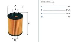 FILTRON FILT OE 670 ALBEA-FIORINO-DOBLO-PUNTO-LINEA-IDEA-LINEA-ASTRA H-COMBO YAG FILTRESI TIRNAKLI TIP