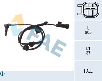 FAE 78110 ÖN ABS TEKERLEK HIZ DEVİR SENSÖRÜ OPEL INSİGNİA A 08>17 1.4-1.4 LPG-1.6-1.6 T-1.8-2.0 T-2.0 E85T