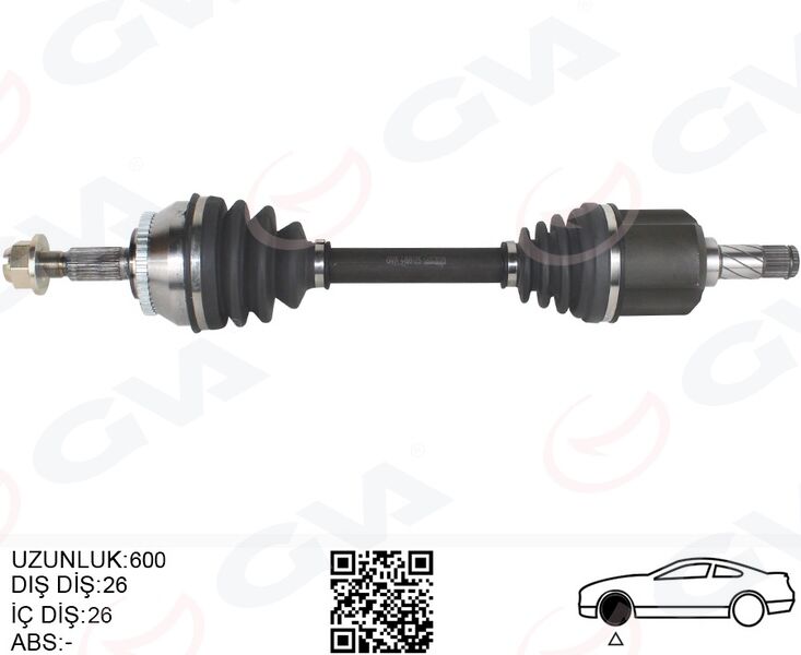 GVA 4499175 KOMPLE AKS SOL V40 I 2.0 T 00>03 S40 I 2.0 T 97>03 OTOMATİK ŞANZIMAN