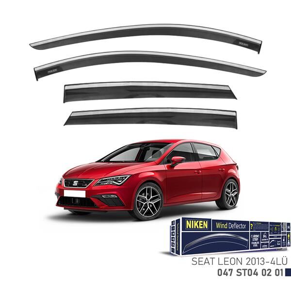 NIKEN 047ST040201 KROMLU CAM RÜZGARLIĞI SEAT LEON 2013- 4LÜ