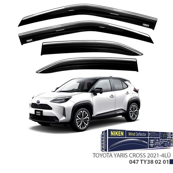 NIKEN 047TY380201 KROMLU CAM RÜZGARLIĞI TOYOTA YARIS CROSS 2021- 4LÜ