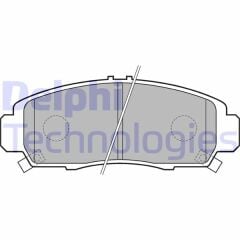 DELPHI LP1704 ÖN FREN BALATA HONDA CIVIC 1.6L R16A2 R16B2 VTEC sedan FD6 FB7 kasa 06-16 / 1.8L R18A2 FD7 kasa 06-12