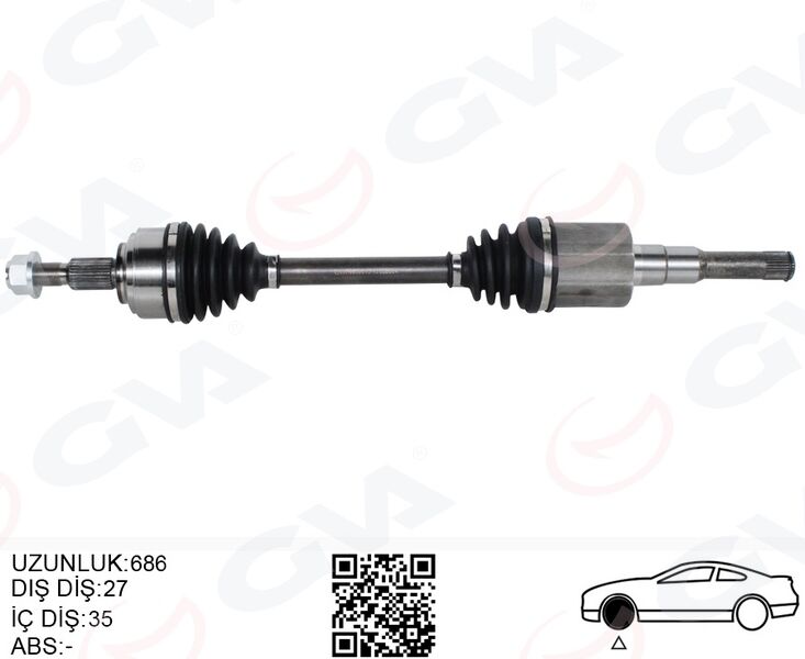 GVA 4435013 ÖN AKS KOMPLE SOL FORD YENI FOCUS IV 17> SANZ. OTOMATIGI 8 VITES 1.5L DURATORQ-TDCI