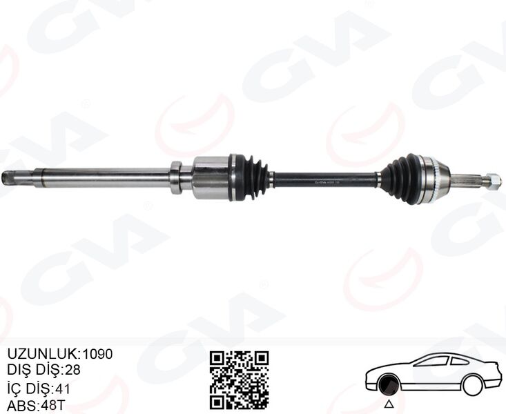 GVA 4432000 ÖN AKS KOMPLE SAĞ FORD TRANSIT V347 2.2TDCI 115PS -140PS 07>11