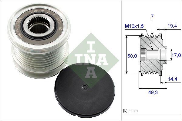 INA 535014010 ALTERNATOR KASNAGI MERCEDES W203 W204 W205 C238 W211 W212 C207 W463 W166 C218 C253 W639 B906 B907