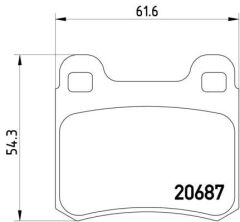 KALE 20687 135 04 ANS KD11 FREN BALATASI ARKA MERCEDES W201 83>93