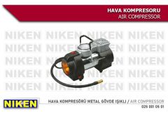 NIKEN 0250010501 HAVA KOMPRESÖRÜ METAL GÖVDE IŞIKLI