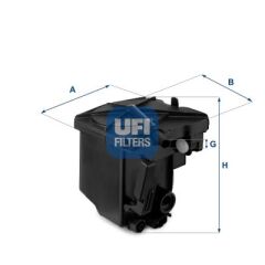 UFI 2402700 YAKIT FİLTRESİ PARTNER-206-207-307-308-407-BERLINGO-C2-C3-C4-C5-FIESTA-FOCUS-C-MAX-TEPEE 1.6HDI