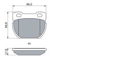 BOSCH 0986424606 FREN BALATASI ARKA LAND ROVER DEFENDER L315 L316