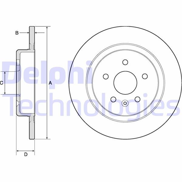 DELPHI BG4760C ARKA FREN DİSKİ OPEL ASTRA K 15>22 288x45x5 DOLU