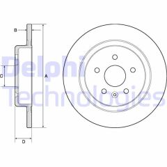DELPHI BG4760C ARKA FREN DİSKİ OPEL ASTRA K 15>22 288x45x5 DOLU