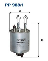 FILTRON PP988.1 YAKIT FİLTRESİ KANGOO 08>LAGUNA III 07>15 TWINGO II 07>14 1.5dCI 2.0dCI 3.0dcı SU SENSÖR YUVALI
