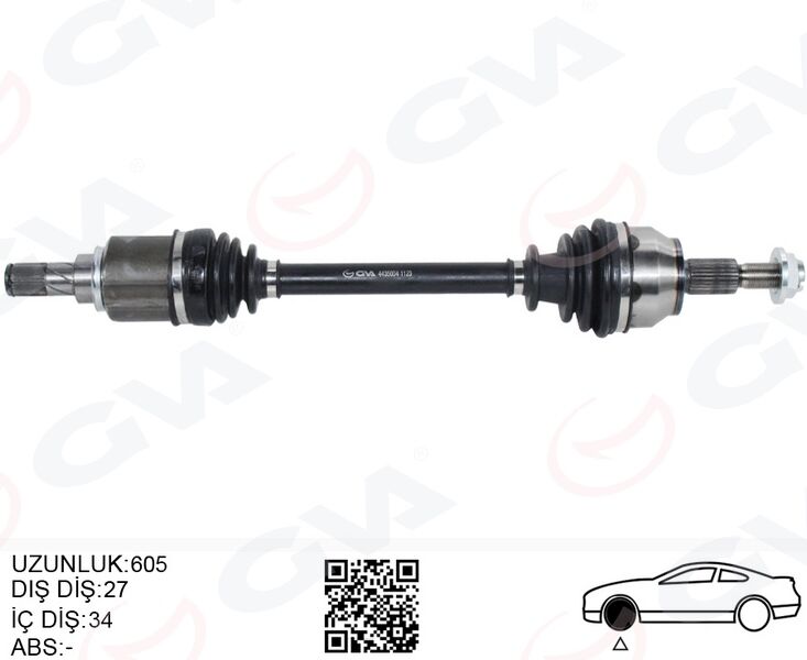 GVA 4435004 ÖN AKS KOMPLE SOL FORD FOCUS III 1.6 TI 11> 17 BENZINLI