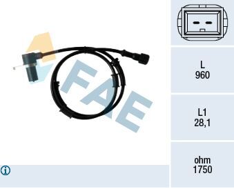 FAE 78350 ON ABS SENSORU VOLVO S40 I 644 1.6 99>04 V40 645 95>04