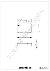 KALE 21197 150 04 MSH KD11 FREN BALATASI ARKA MERCEDES W201 W202 W210 W124 R170