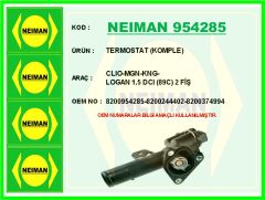 NEIMAN 954285 TERMOSTAT 89C KOMPLE / MÜŞÜRLÜ RENAULT CLIO-MEGANE-KANGOO-LOGAN 1.5dCi