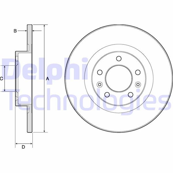 DELPHI BG4748C ARKA FREN AYNASI P508 1.6VTI-1.6THP-1.6HDI-2.0HDI 10 > 290x12x10