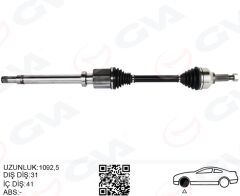 GVA 4435034 AKS KOMPLE SAĞ ÖN FORD CUSTOM 12> 2.2 TDCİ UZUN ŞASE KK213B436BA