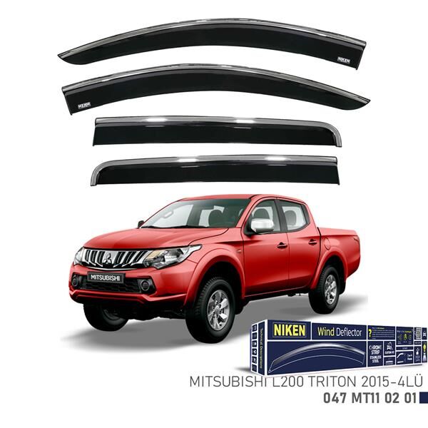 NIKEN 047MT110201 KROMLU CAM RÜZGARLIĞI MITSUBISHI L200 TRITON 2015- 4LÜ