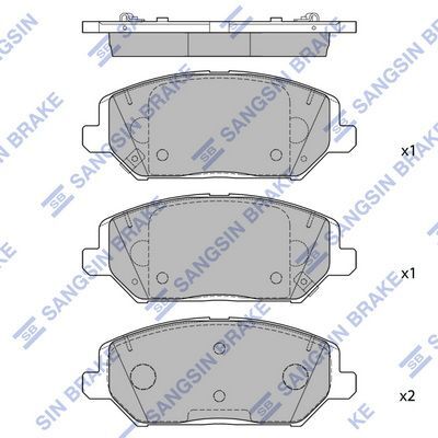 SANGSIN SP4242 ÖN FREN BALATA HYUNDAI İ30 1.4L T-GDİ 7 vites 17-> / 1.6L CRDİ 17-> / KIA CEED 1.4L 1.6L 18->