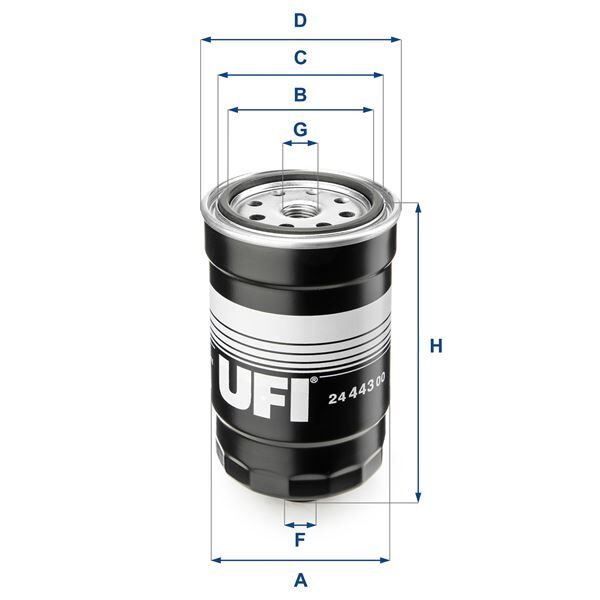 UFI 2444300 YAKIT FİLTRESİ KIA SPORTAGE 2.0L D4EA 04-10 / CEED 1.4L 1.6L CRDi 12-> / CERATO 1.5L 05-> / HYUNDAI İ20 1.4L CRDİ 15-> / TUCSON D4EA 04-10 / İ10 1.1L D3FA 08-> / SANTA FE 01-06