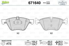 VALEO 671640 FREN BALATASI ON BMW E60 E61 E90 E91 E92 E93 E84 E89