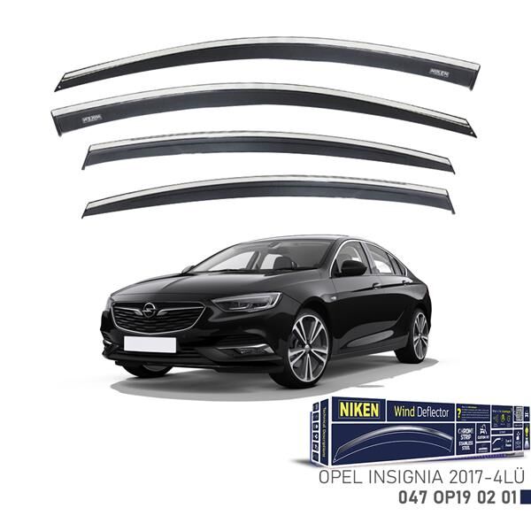 NIKEN 047OP190201 KROMLU CAM RÜZGARLIĞI OPEL INSIGNIA 2017- 4LÜ